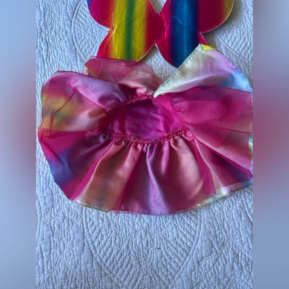 Build-A-Bear  Rainbow Fairy Dress and Wings. Includes pink sandals